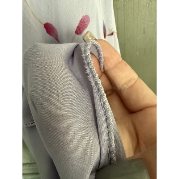 Tulips 90s Vintage Slip Purple Midi dress lavender S Flower Spring Floral Y2K - Picture 3 of 11